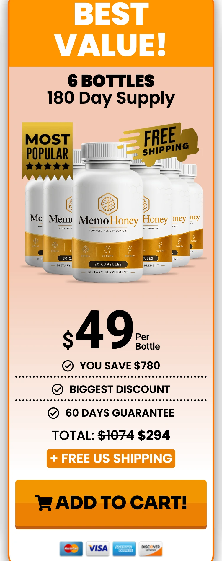 MemoHoney 6 bottles